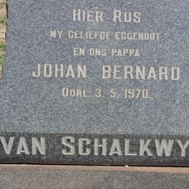 SCHALKWYK Johan Bernard, van -1970