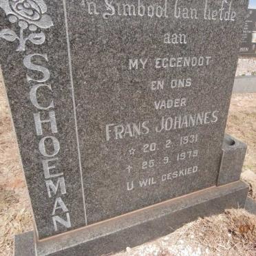 SCHOEMAN Frans Johannes 1931-1979