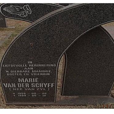 SCHYFF Marié, van der nee VAN ZYL 1958-1999