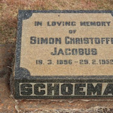 SCHOEMAN Simon Christoffel Jacobus 1896-1952