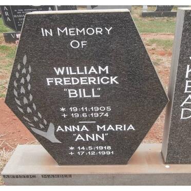 SKEAD William Frederick 1905-1974 &amp; Anna Maria 1918-1991