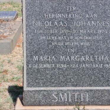 SMITH Nicolaas Johannes 1891-1970 &amp; Maria Margaretha 1894-1981