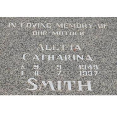 SMITH Aletta Catharina 1949-1997