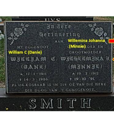 SMITH William C. 1911-1986 &amp; Willemina Johanna 1912-1991