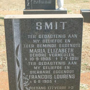 SMIT Francois Lourens 1905- &amp; Maria Elizabeth VERMEULEN 1905-1981