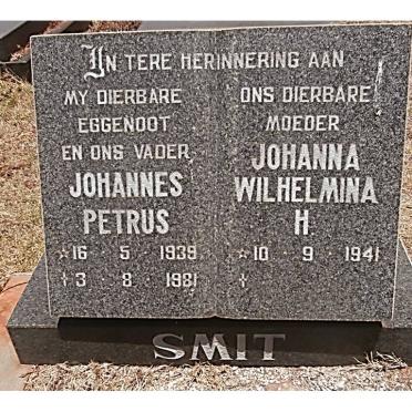 SMIT Johannes Petrus 1939-1981 &amp; Johanna Wilhelmina H. 1941-