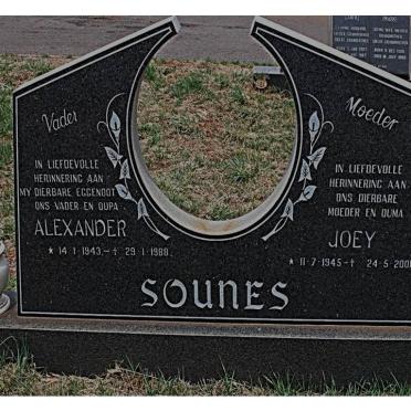 SOUNES Alexander 1943-1988 &amp; Joey 1945-2001