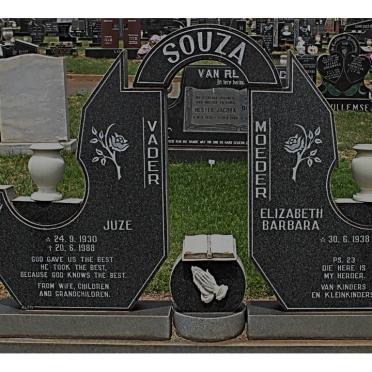 SOUZA Juze 1930-1988 &amp; Elizabeth Barbara 1938-