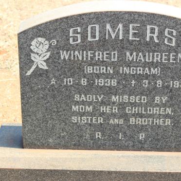 SOMERS Winifred Maureen nee INGRAM 1936-1980