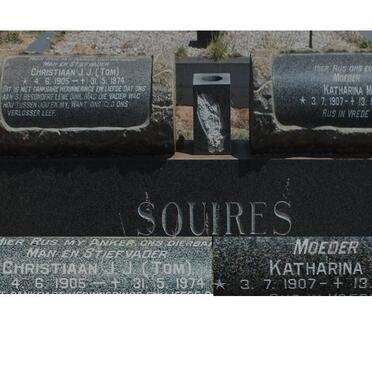 SQUIRES Christiaan J.J. 1905-1974 &amp; Katharina M. 1907-1986