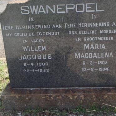 SWANEPOEL Willem Jacobus 1906-1958 &amp; Maria Magdalena 1905-1984