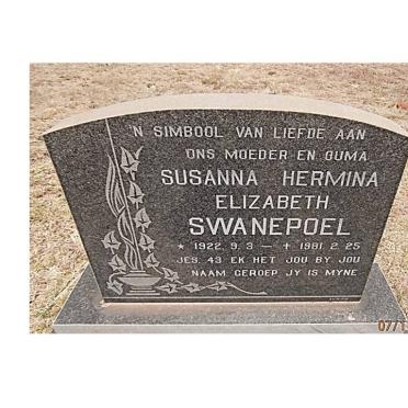SWANEPOEL Susanna Hermina Elizabeth 1922-1981