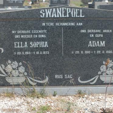 SWANEPOEL Adam 1910-1980 &amp; Ella Sophia 1915-1973