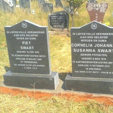 SWART Piet 1916-1999 &amp; Cornelia Johanna Susanna POTGIETER 1919-2012