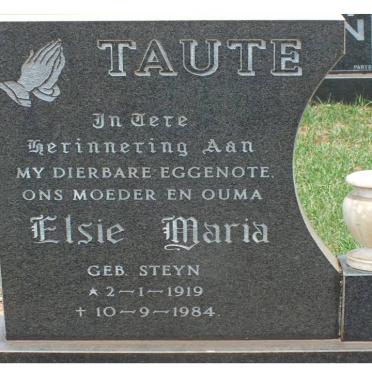 TAUTE Elsie Maria nee STEYN 1919-1984