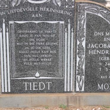 TIEDT Jacoba Adriana Hendrika nee BOTHA 1918-1991