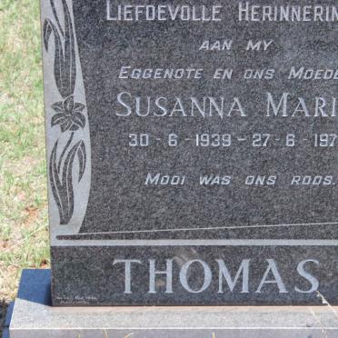 THOMAS Susanna Maria 1939-1972