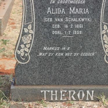 THERON Alida Maria nee VAN SCHALKWYK 1861-1958