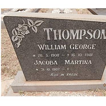 THOMPSON William George 1900-1981 &amp; Jacoba Martina 1907-