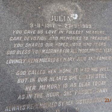 TONQUE Jose P., do 1900-1956 &amp; Julia 1917-1989