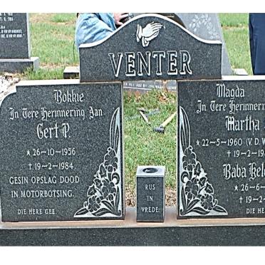 VENTER Gert P. 1956-1984 &amp; Martha C. V.D. WESTHUIZEN 1960-1984 :: VENTER Heleen 1983-1984