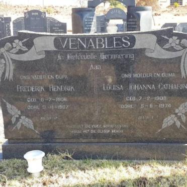 VENABLES Frederik Hendrik 1906-1967 &amp; Louisa Johanna Catharina 1908-1974
