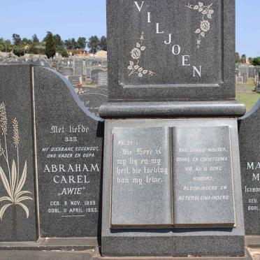 VILJOEN Abraham Carel 1899-1965 &amp; Martha Maria HENDRIKZ 1902-1994