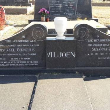 VILJOEN Christoffel Cornelius 1896-1968 &amp; Susanna Maria 1901-1992 :: DU PLOOY W.J. 1922-2001