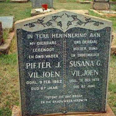 VILJOEN Pieter J. -1952 &amp;  Susana G. -1978