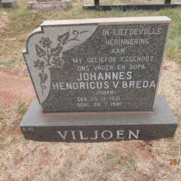 VILJOEN Johannes Hendricus van Breda 1921-1991
