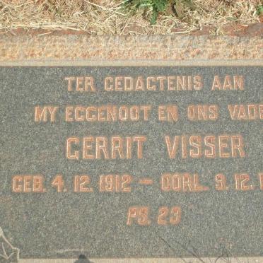 VISSER Gerrit 1912-1958
