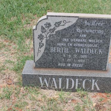 WALDECK Bertie 1905-1988