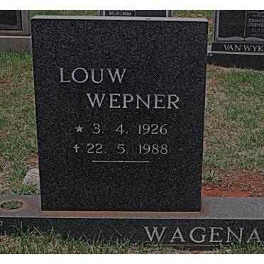 WAGENAAR Louw Wepner 1926-1988