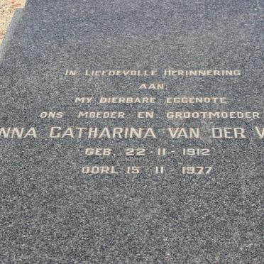 WALT Anna Catharina, van der 1912-1977
