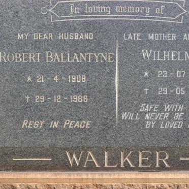 WALKER Robert Ballantyne 1908-1966 &amp; Wilhelmina 1909-1987
