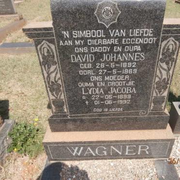 WAGNER David Johannes 1892-1969 &amp; Lydia Jacoba 1899-1992