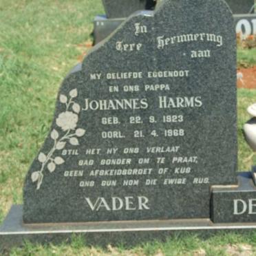 WAAL Johannes Harms, de 1923-1968