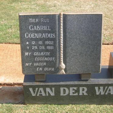 WATT Gabriel Coenradus, van der 1902-1981