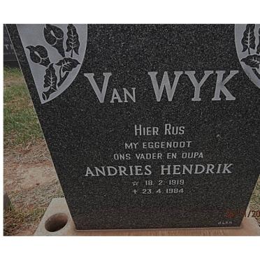 WYK Andries Hendrik, van 1919-1984