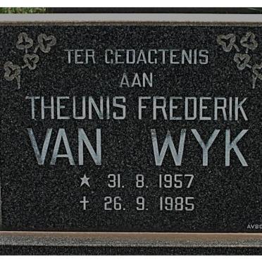 WYK Theunis Frederik, van 1957-1985