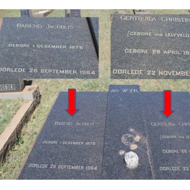 WYK Barend Jacobus, van 1876-1964 &amp; Gertruida Christina VAN LELYVELD 1877-1965