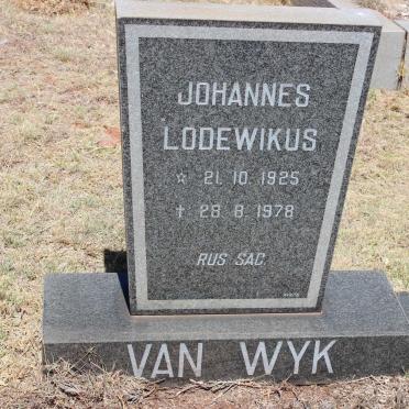 WYK Johannes Lodewikus, van 1925-1978