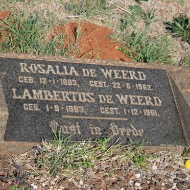 WEERD Lambertus, de 1883-1961 &amp; Rosalia 1883-1962