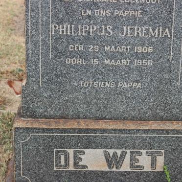 WET Philippus Jeremia, de 1906-1956 Susanna M.M.C. JORDAAN 1906-1968