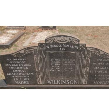WILKINSON Frederick Ernest Brantingham 1924-1975 &amp; Magdalene Elizabeth M.H. 1926-1976