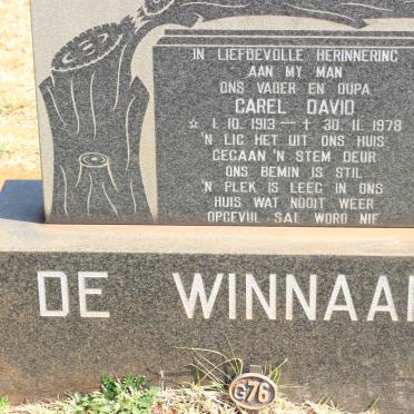 WINNAAR Carel David, de 1913-1978