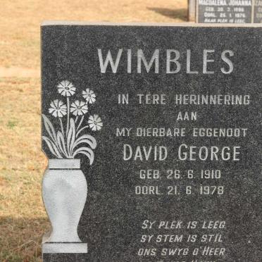WIMBLES David George 1910-1978