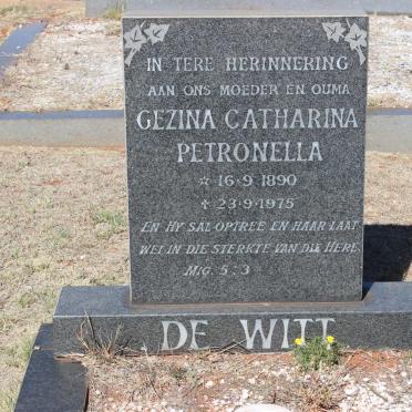 WITT Gezina Catharina Petronella, de 1890-1975