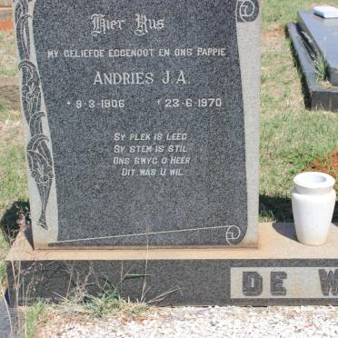 WIT Andries J.A., de 1906-1970 :: WIT C.S.C., de 1911-1978 :: DE WIT Maloney 1945-1973