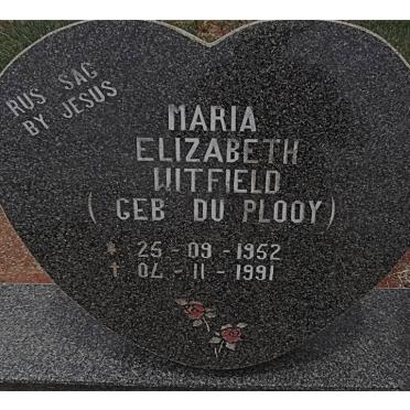 WITFIELD Maria Elizabeth nee DU PLOOY 1952-1991